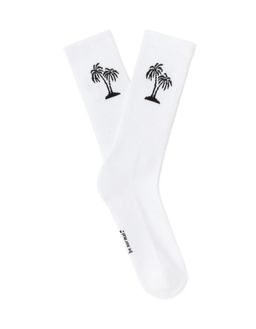 White Palm Tree Pattern Knee-High Socks Celio