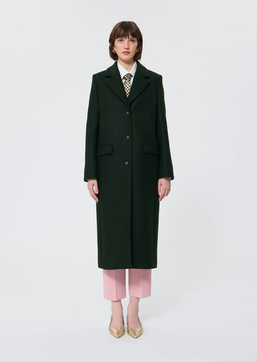 Matthew  English green woollen cloth coat for women