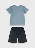 Black Set(Blouse,Shorts) for Boys