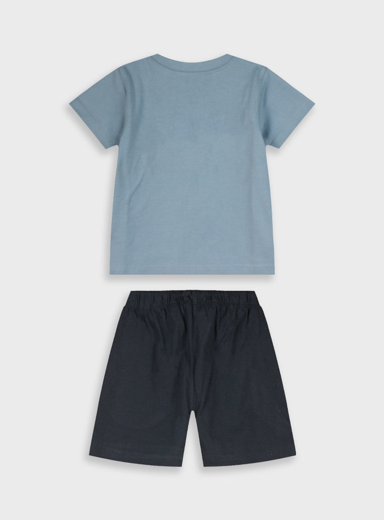 Black Set(Blouse,Shorts) for Boys