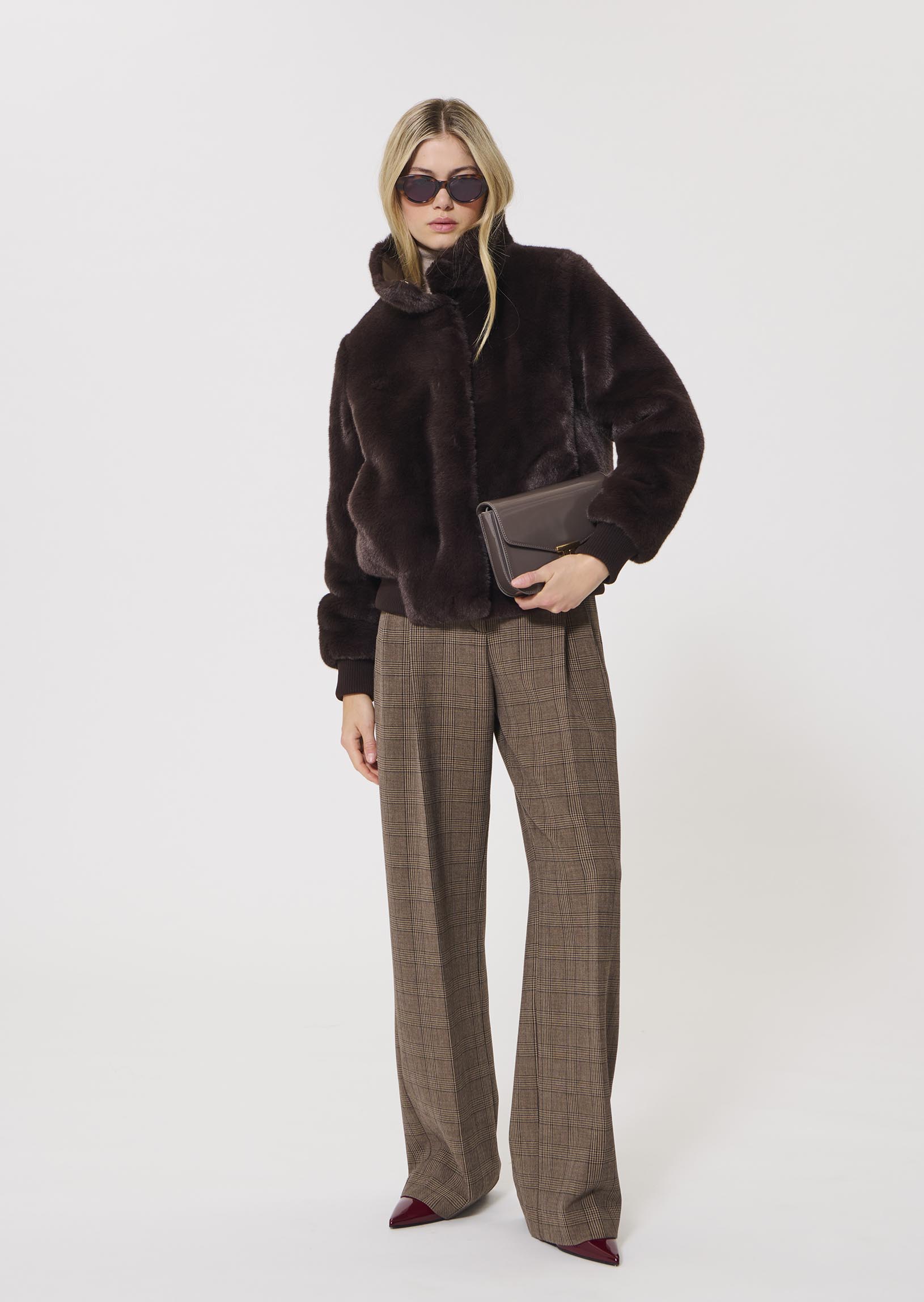 Bertille  chocolate faux fur for women