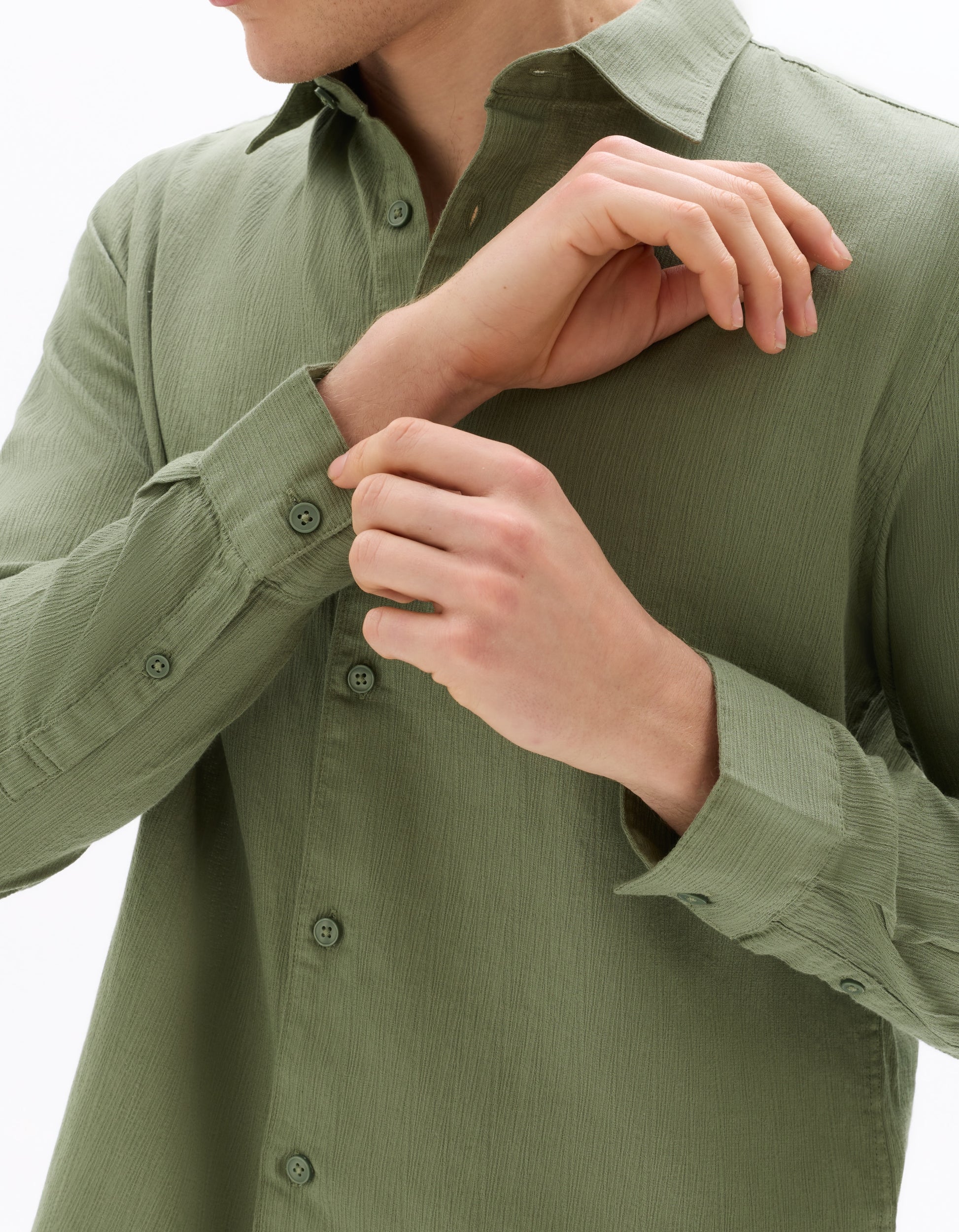 Green Long Sleeves Shirt for Men