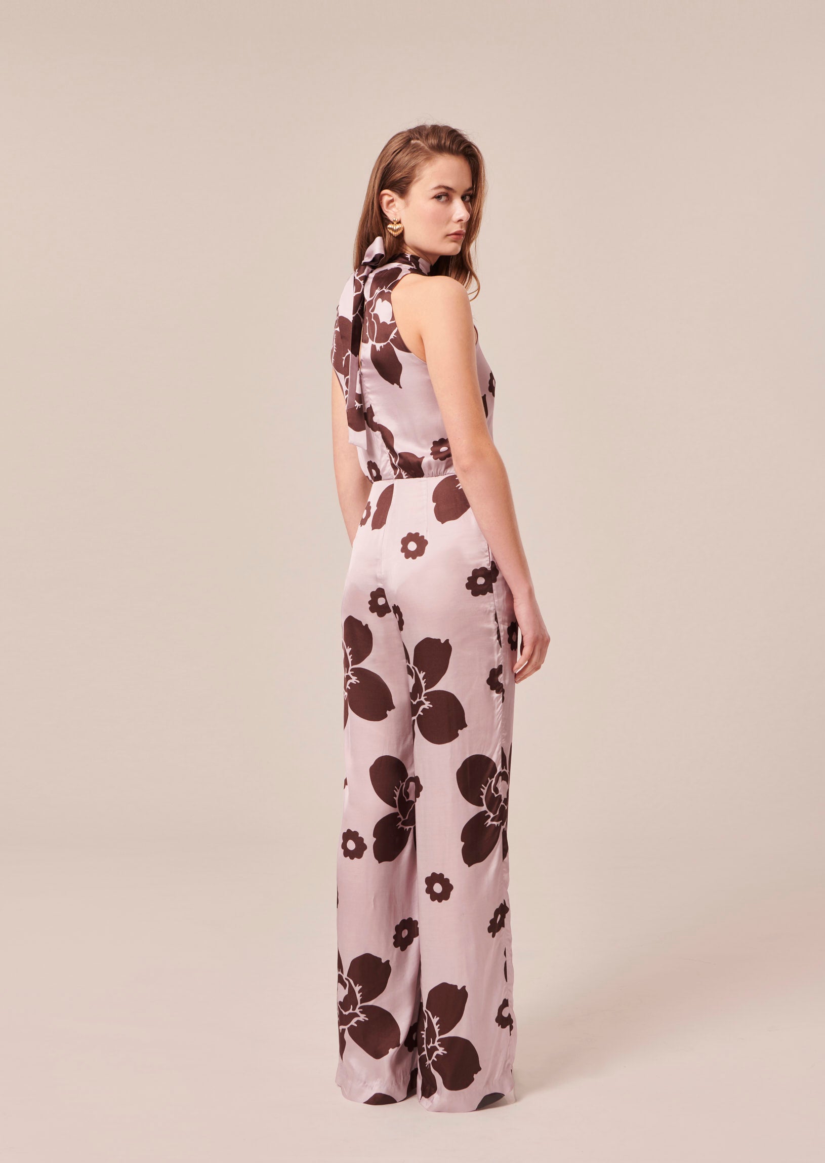 Cecile purple flower printed jumpsuit by Tara Jarmon Lebanon