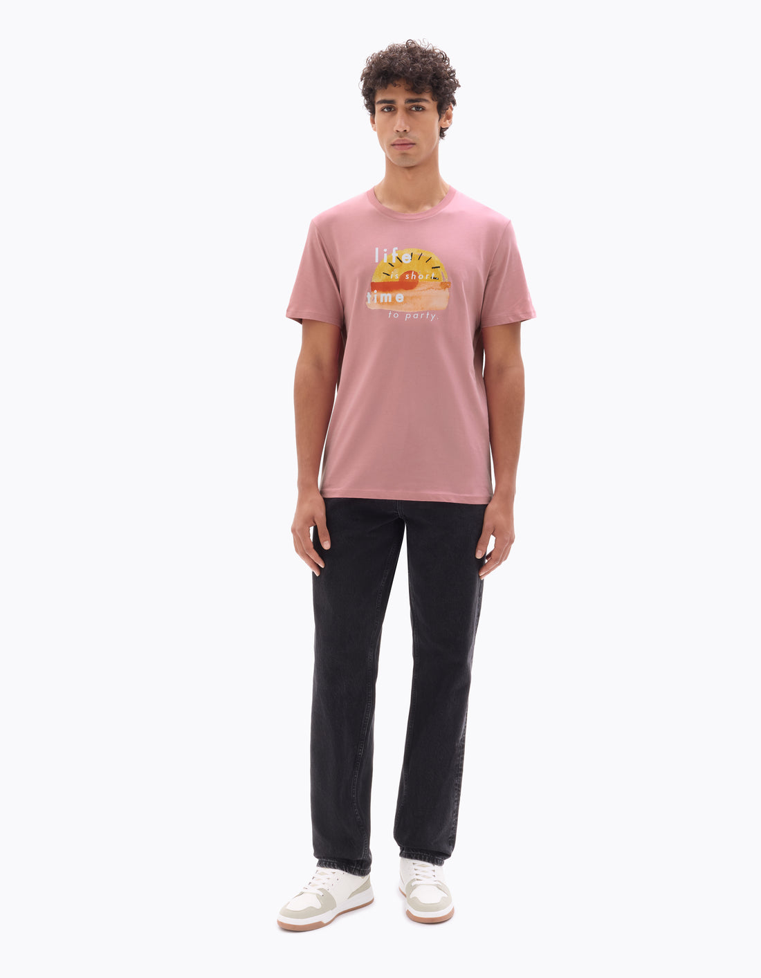 Dusty Pink 01 Short Sleeves Tshirt - Celio Lebanon