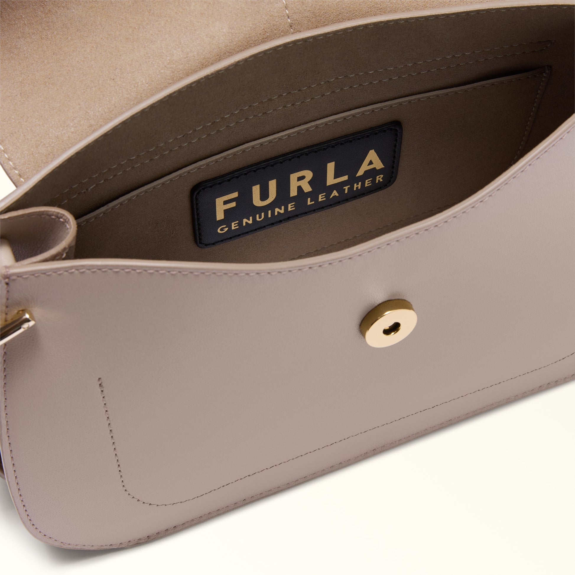Furla Flow M Top Handle in White - Bags 