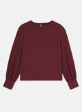 Tacci Burgundy Crepe Top by Tara Jarmon Lebanon