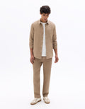 Celio 100% Linen Straight Pants - Brown