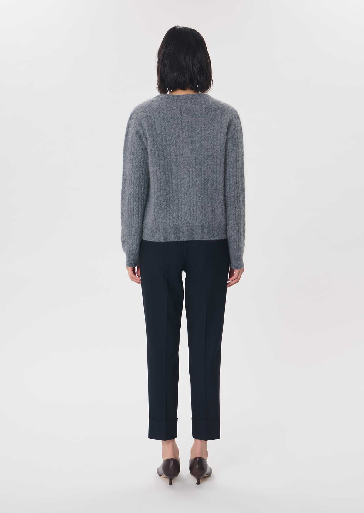 Ginette cardigan in grey wool by Tara Jarmon