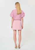 skirt in pale pink double canvas
