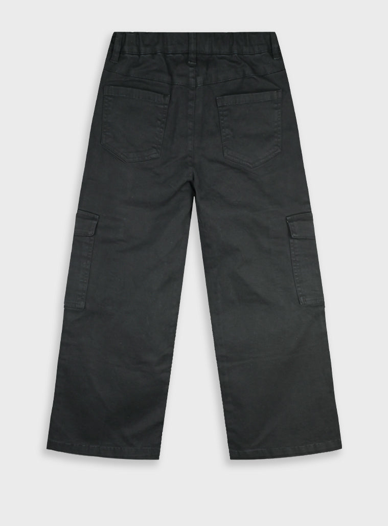 Cotton Girl Trousers - Black