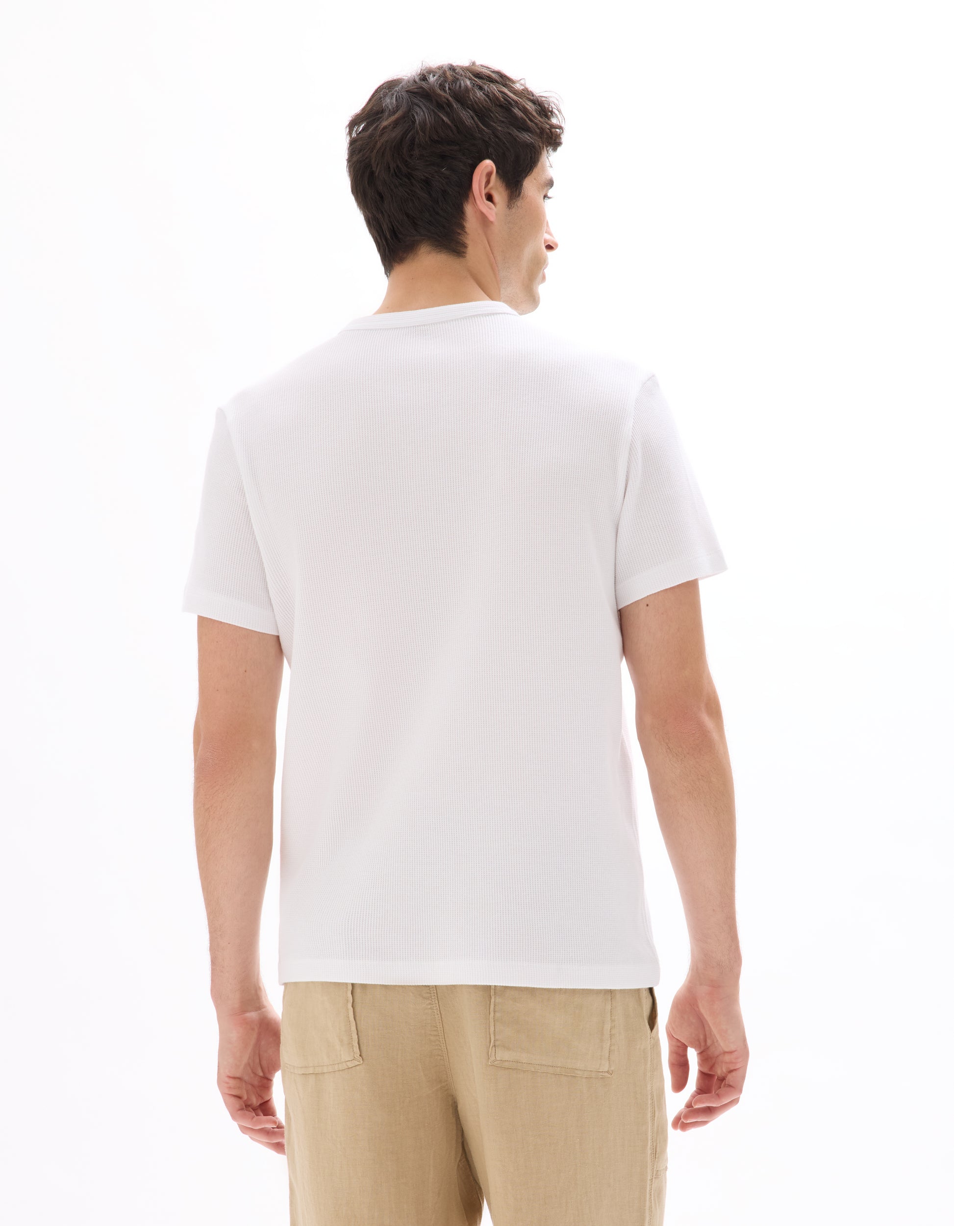Optical White Short Sleeves Tshirt - Celio Lebanon