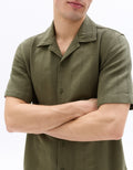 Regular Fit 100% Cotton Jacquard Short-Sleeve Shirt Celio