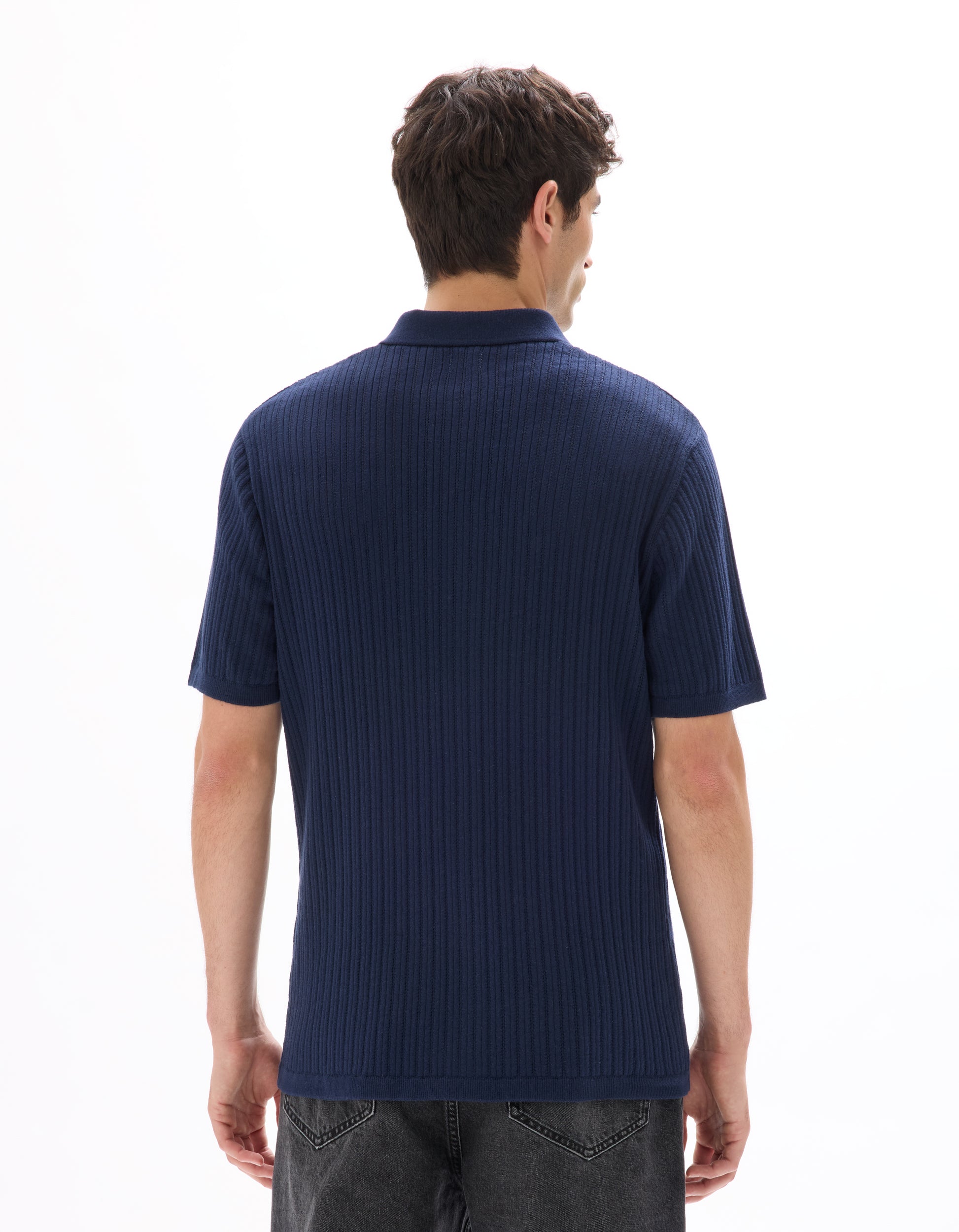 Navy Short Sleeves Shirt - Celio Lebanon
