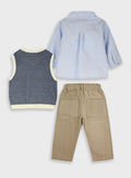 Cotton Boy Set - Cafe Creme