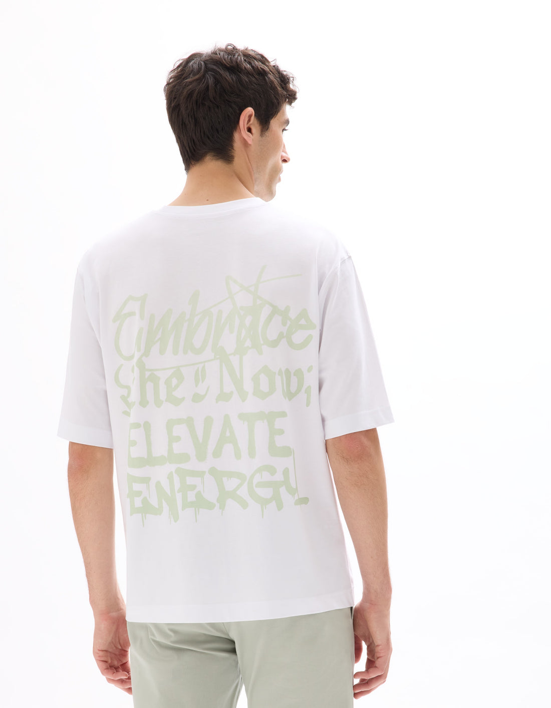 MEXGRAFI OPTICAL WHITE SS TSHIRT - Celio lebanon