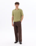 Celio Regular Fit 100% Cotton Knit Polo Shirt - Green