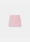skirt in pale pink double canvas