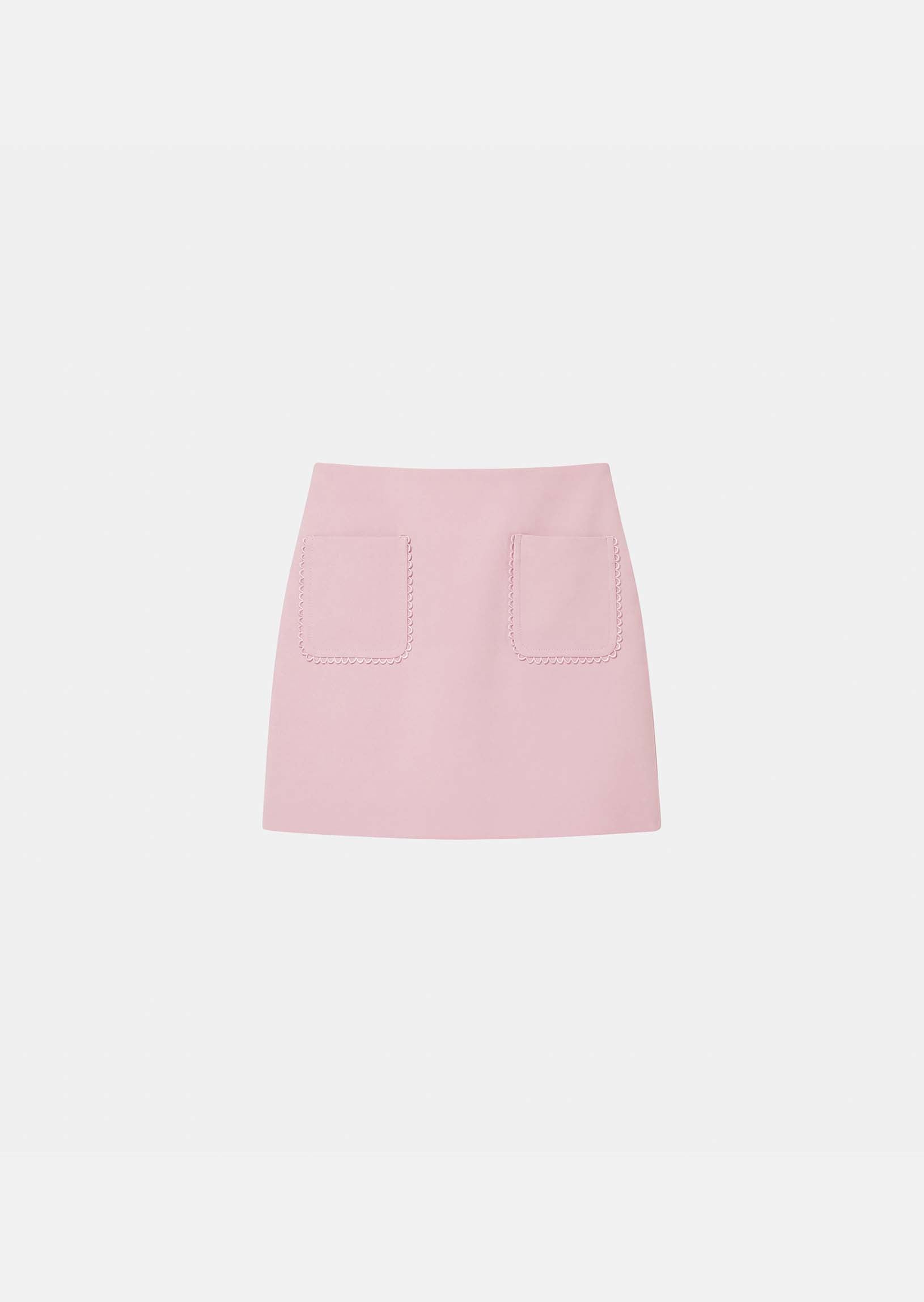 skirt in pale pink double canvas