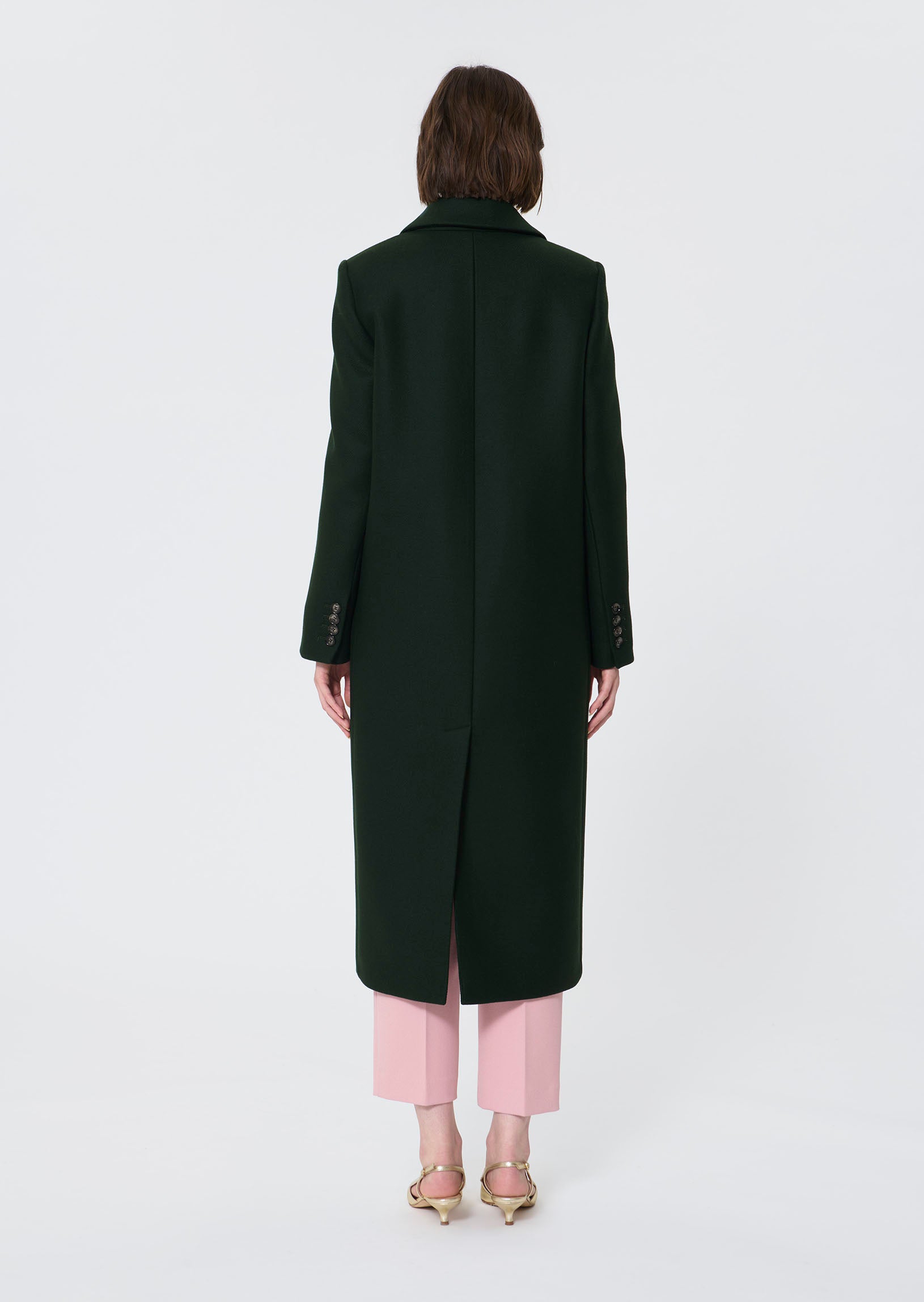 Matthew  English green woollen cloth coat for women