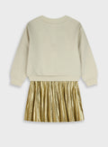 Cotton Girl Dress - Gold