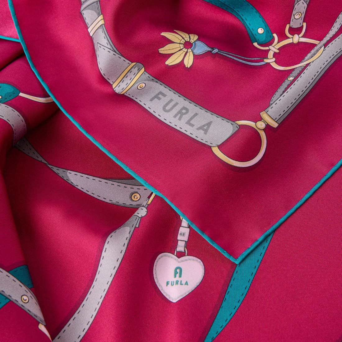 Furla Tortona Carre' 90X90 in Pink - Scarves 