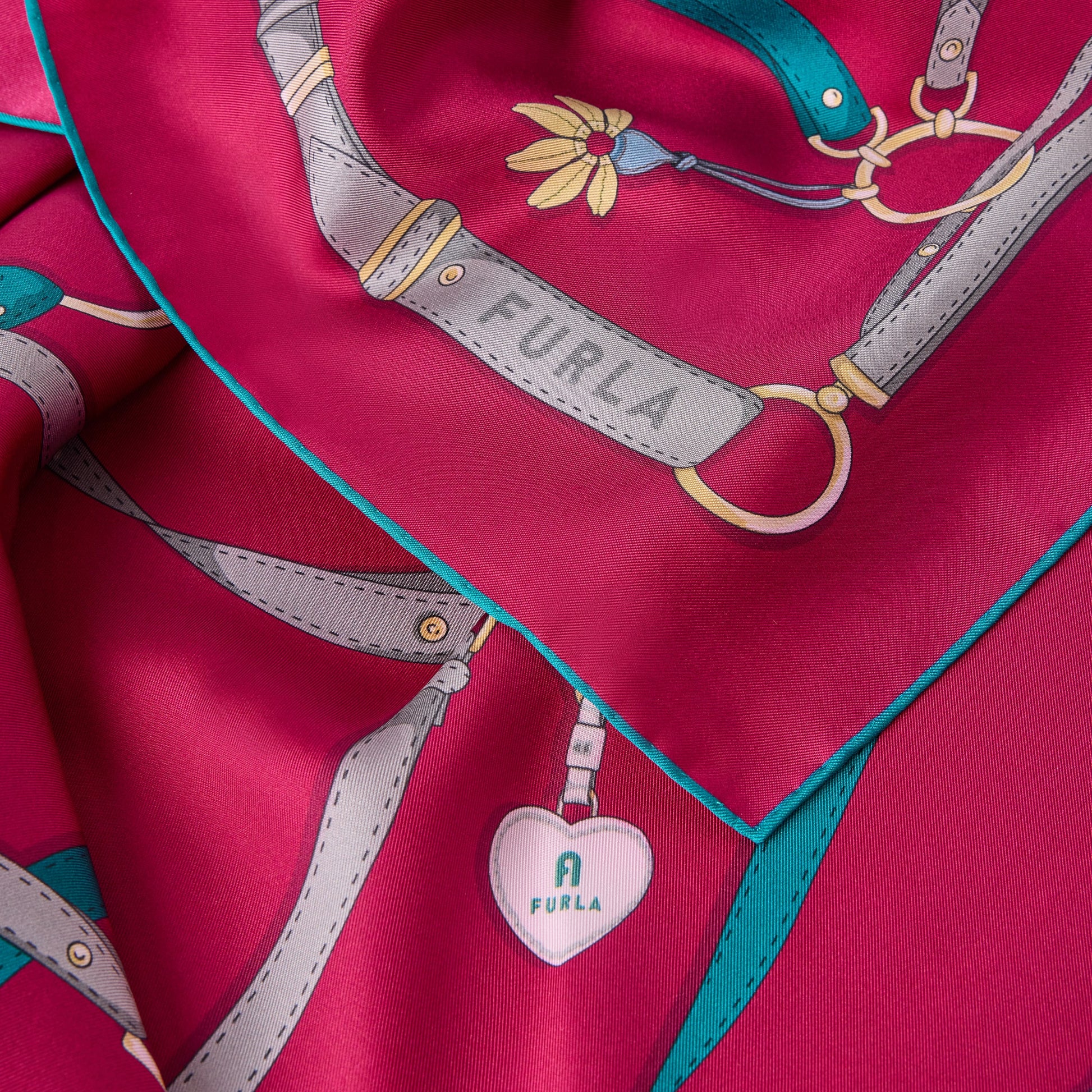 Furla Tortona Carre' 90X90 in Pink - Scarves 