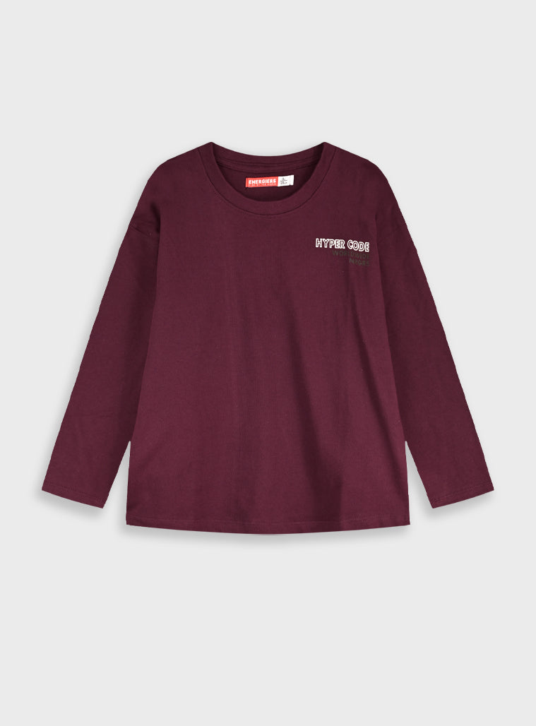 Cotton Boy Blouse - Burgundy