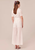 Paquita white embroidered pants by Tara Jarmon Lebanon