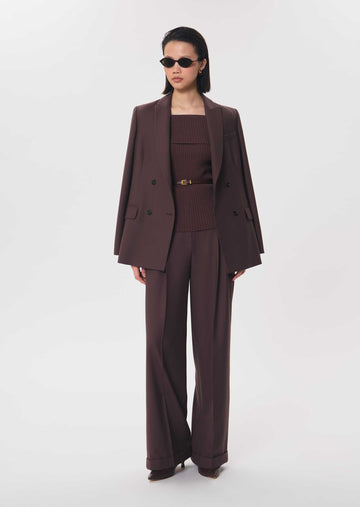 Pia trousers in brown by Tara Jarmon