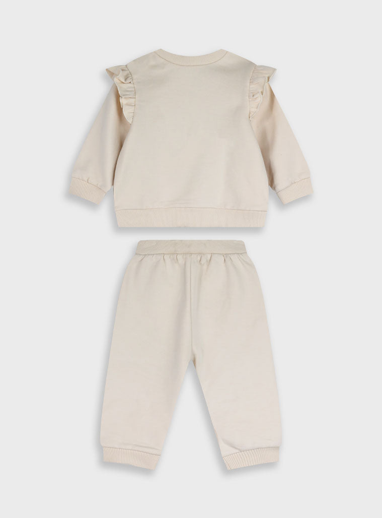  Offwhite Infant'S Tracksuit(Blouse,Trousers) For Girl