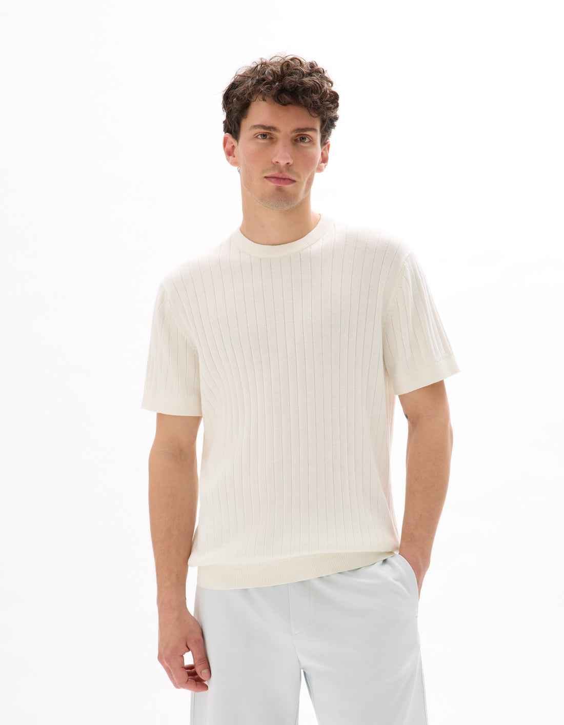 Ecru 01 Short Sleeves Tshirt - Celio Lebanon