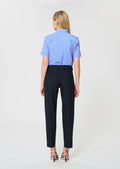trousers in midnight blue powder-grain canvas