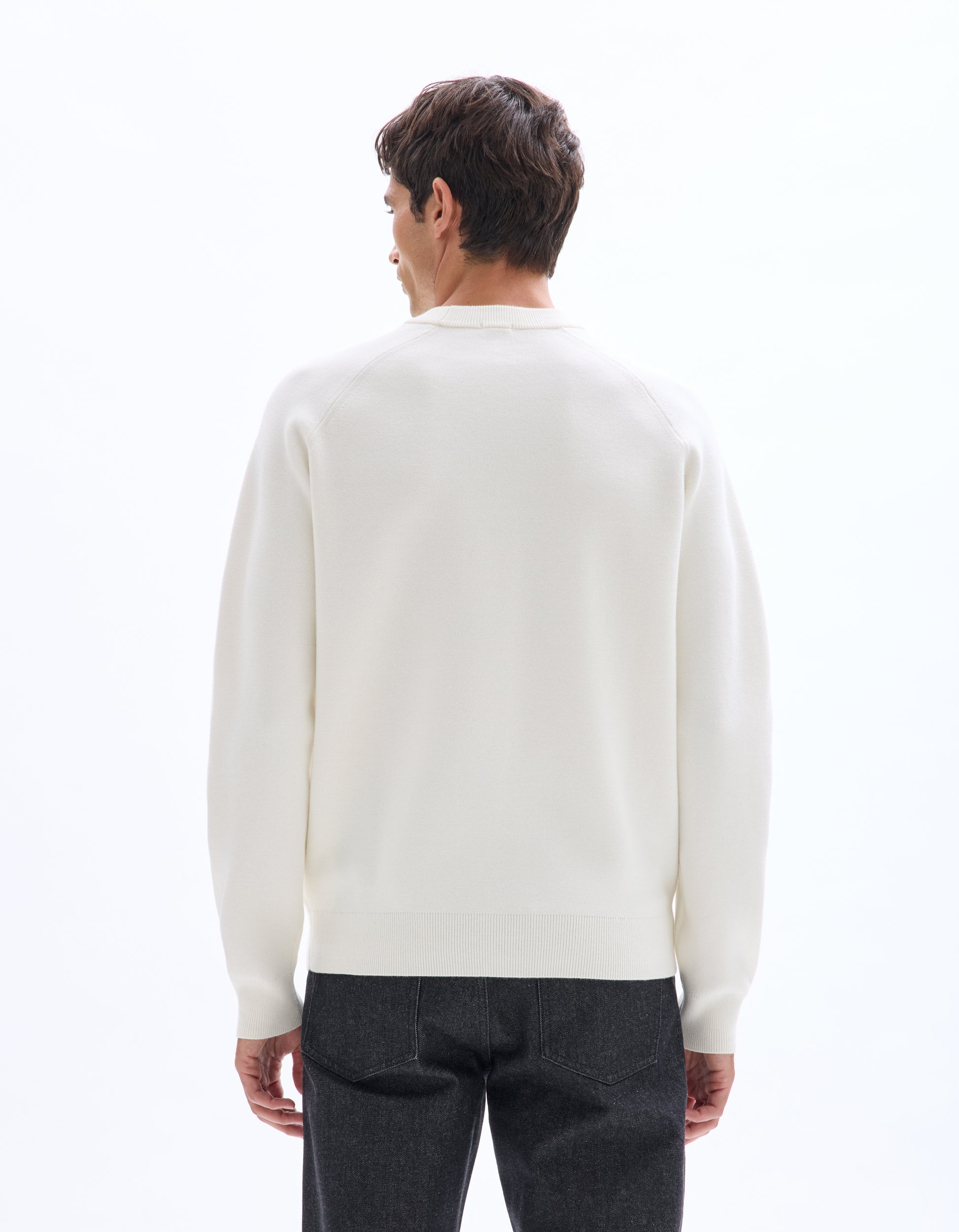 Ecru Crew Neck Jumper - Celio Lebanon
