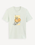 FEGRUME LIGHT GREEN SS TSHIRT - Celio lebanon