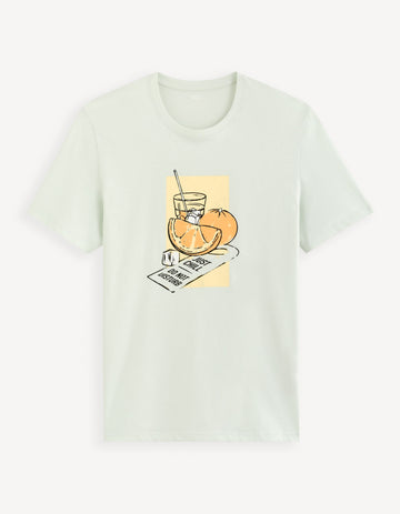 FEGRUME LIGHT GREEN SS TSHIRT - Celio lebanon
