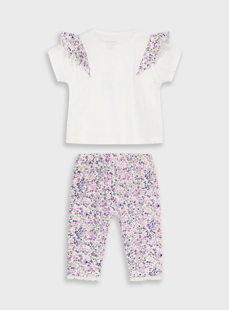Set t-shirt and leggings for baby girls Energiers