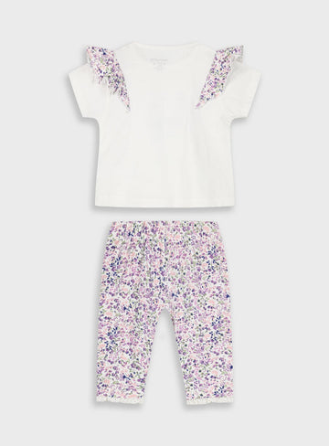 Set t-shirt and leggings for baby girls Energiers