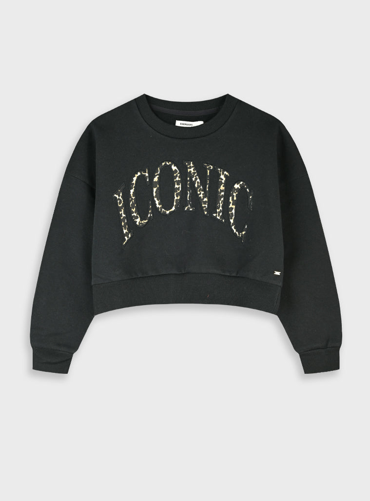Cotton Blend Girl Blouse - Black
