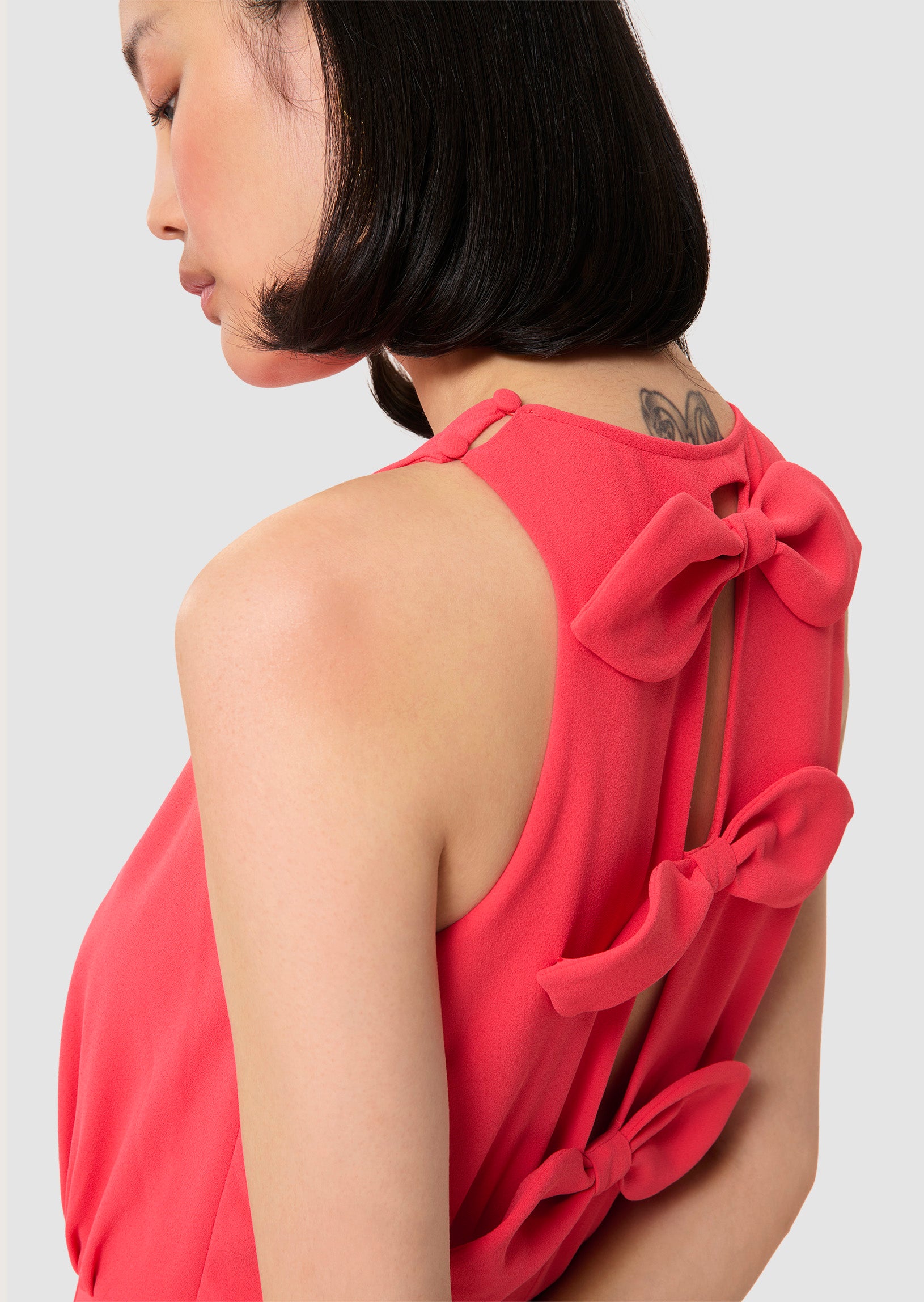 Cherry red crepe suit by Tara Jarmon Lebanon