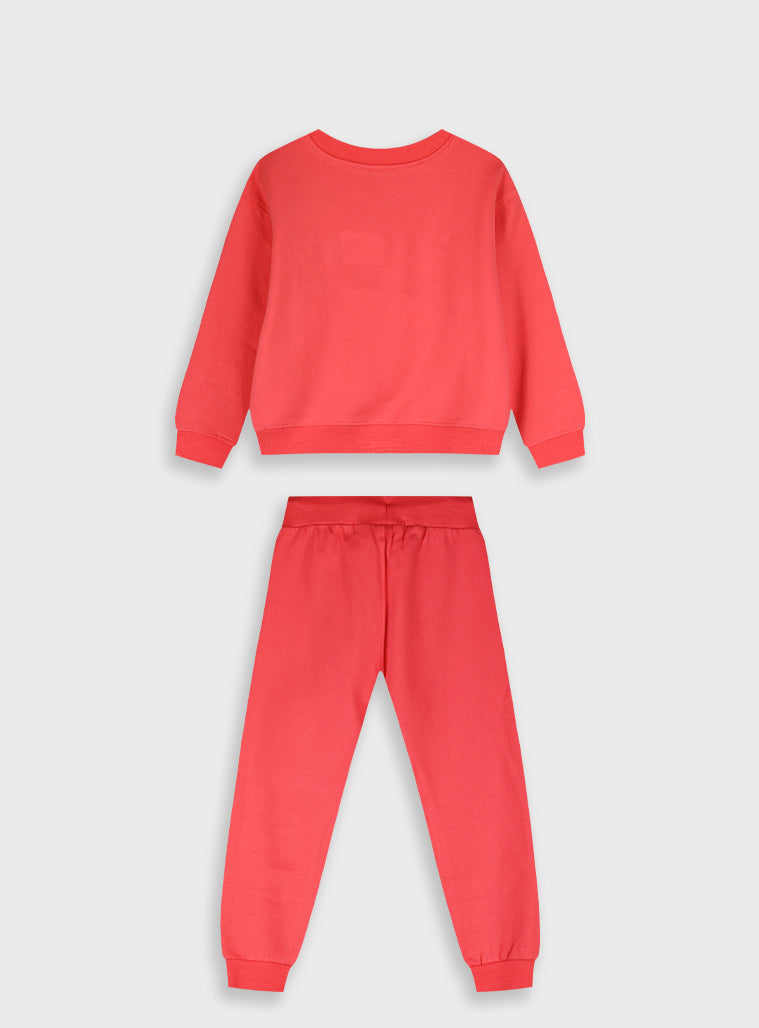 Cotton Girl Tracksuit - Sugar Coral