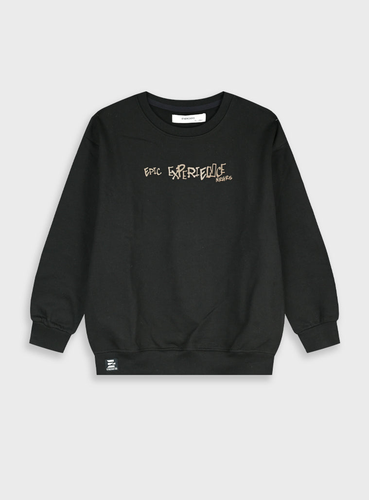 Cotton Boy Blouse Sweatshirt - Black
