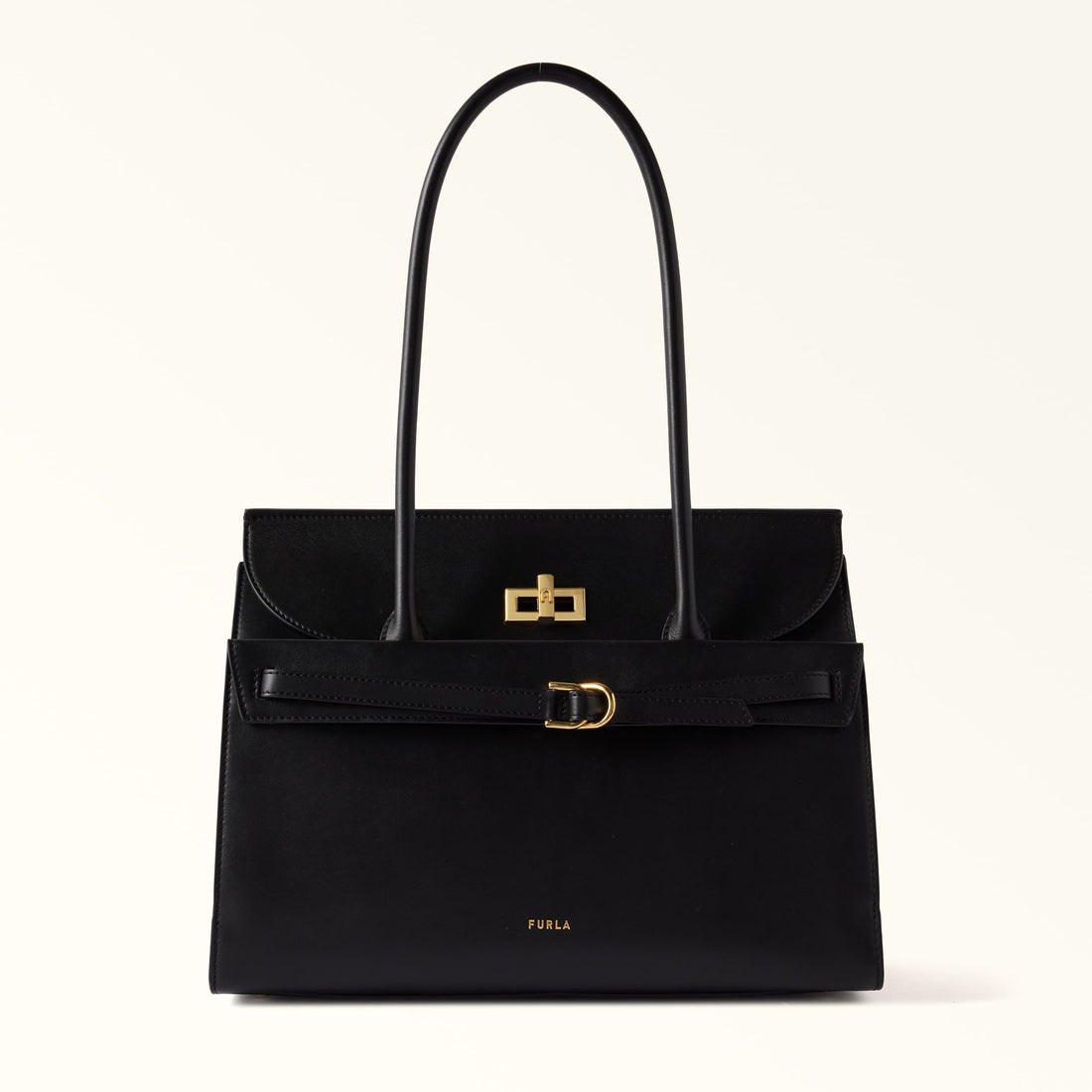 Furla Greta L Tote in Black - Bags 