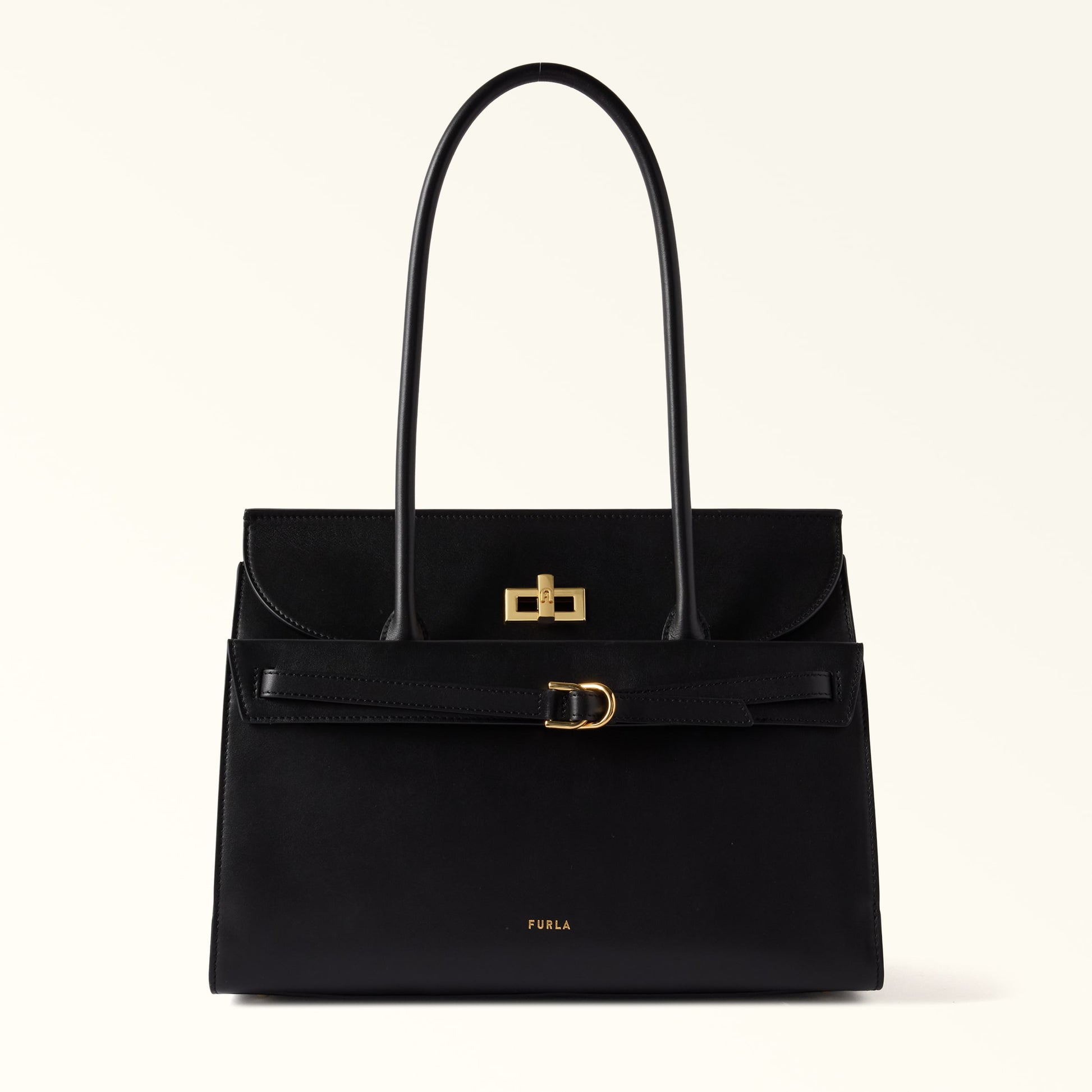 Furla Greta L Tote in Black - Bags 