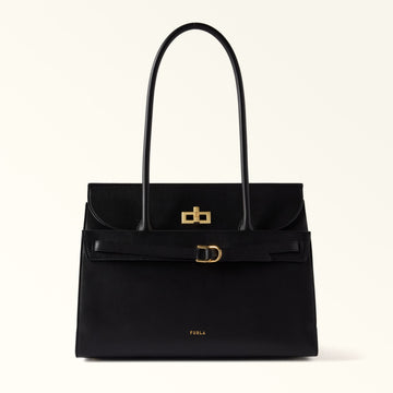 Furla Greta L Tote in Black - Bags 