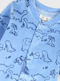 Cotton Blend Boy Romper - All Over Print