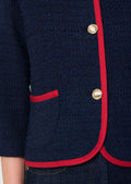 jacket in midnight blue tweed