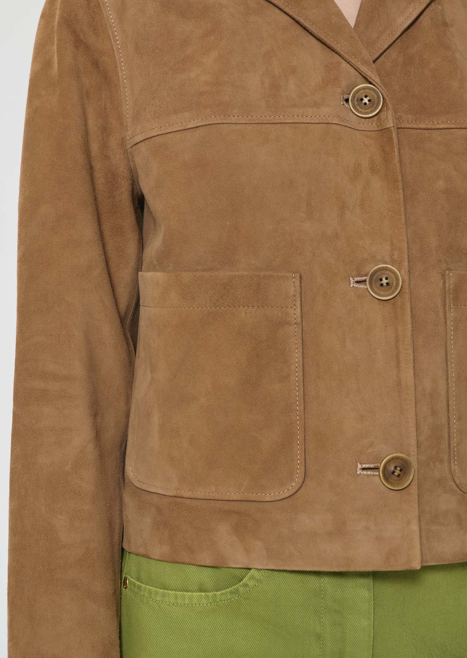 Jacket beige suede
