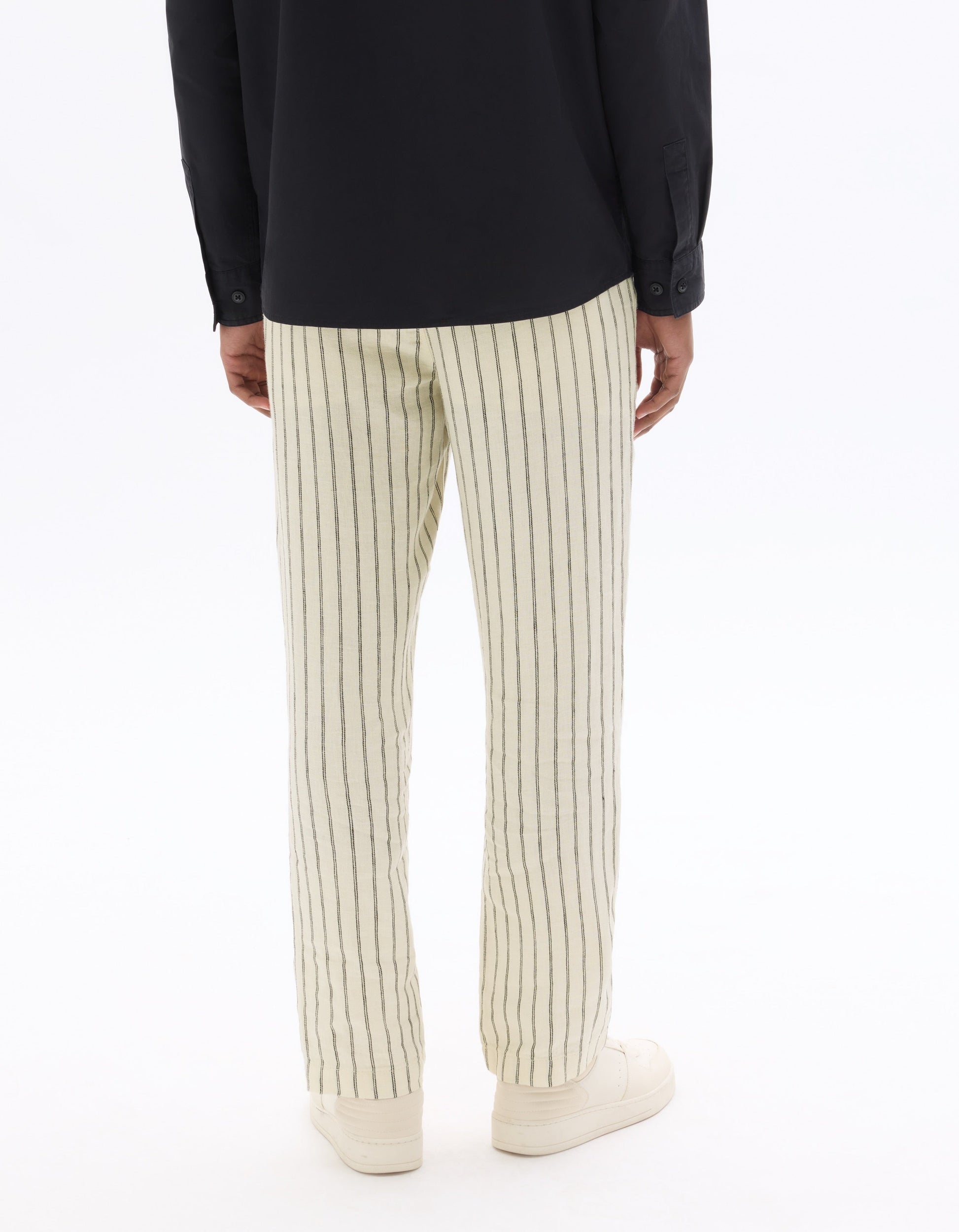 Striped 100% Linen Pants Celio