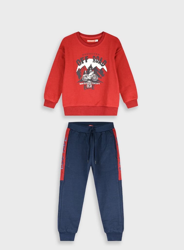 Cotton Boy Tracksuit - Navy