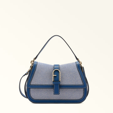 Furla Flow M Top Handle in Blue - Bags 